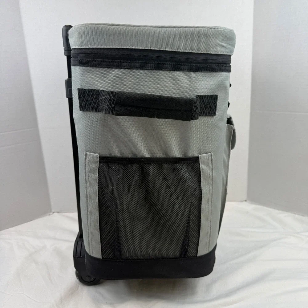 Coleman Pampered Chef Consultant Rolling Soft‎ Cooler Grey Insulated Wheels
